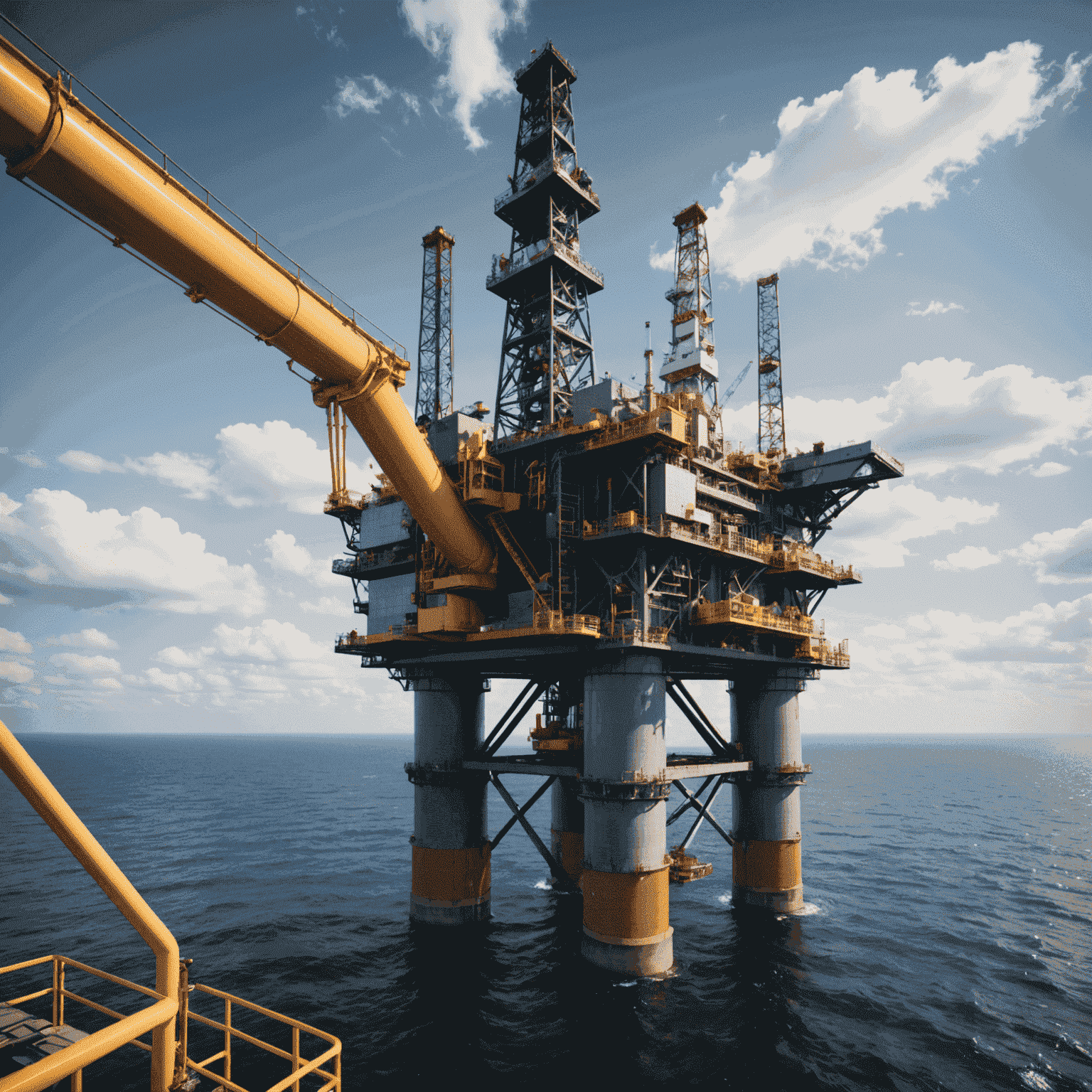 Oil rig with advanced monitoring equipment, showcasing modern production optimization techniques in action